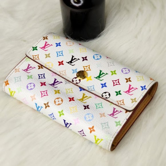CA1078- Louis Vuitton Multicolore Portefeuille Alexandra Trifold Wallet - Picture 2 of 13